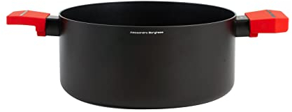 H&H Alessandro Borghese Hot Spot Casseruola 2 Manici in Alluminio Antiaderente, 24cm