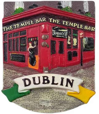 Dublin Irland The Temple Bar Kühlschrankmagnet 3D Reise Souvenir Kühlschrank Dekoration Magnetaufkleber Handbemalte Bastelkollektion