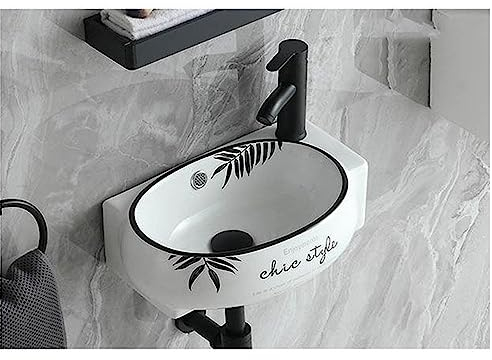 Mini Waschbecken Klein Waschbecken Gäste Wc Porzellan Keramik Eckwaschbecken Wandhalterung Waschbecken Ovales Badezimmer Gefäß Waschbecken Weißes Gefäß Waschbecken Waschtisch Mit Überlauf (heißer Und