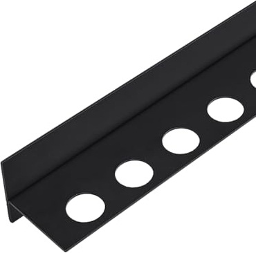 Balneo Edelstahl Gefälleprofil Keil-Profil Duschleiste Edelstahl zuschneidbar für die Duschkabine, linksversion 120 cm schwarz, Kantenhöhe Kantenhöhe 12-30 mm Gefällekeil