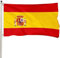 FSFLAG Drapeau de l'Espagne de 0,9 x 1,5 m, en polyester renforcé 400D avec deux œillets en laiton, drapeaux d'Espagne d'extérieur fabriqués à la main résistant à la décoloration
