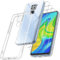 Didisky Funda para Redmi Note 9 con 3-Unidades Cristal Templado Protector,Suave Silicona Transparente TPU [Caso Case+ Cristal Templado] Protector de Pantalla dureza 9H HD