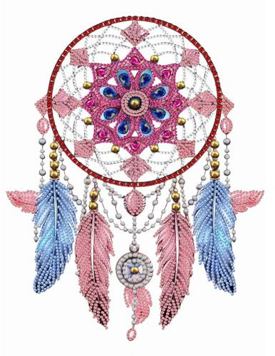 5D DIY Teilbohrer Diamond Painting Bilder Dreamcatcher Set, Teilweise Diamant Painting Traumfänger Kit Kreuzstich Stickerei Diamant Malerei 30x40cm (C)