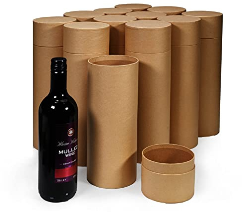 Papertent Cardboard Bottle Packaging Tubes, Box of 48