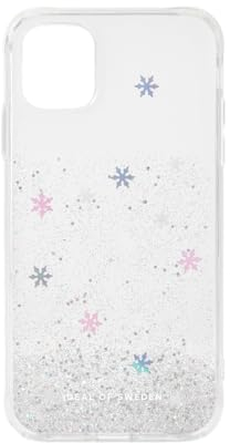 IDEAL OF SWEDEN Durchsichtige Handyhülle mit erhöhten Kanten und Nicht vergilbenden Materialien, fallgetesteter Schutz mit transparentem Finish, kompatibel mit iPhone 11 und XR (Snowflake)