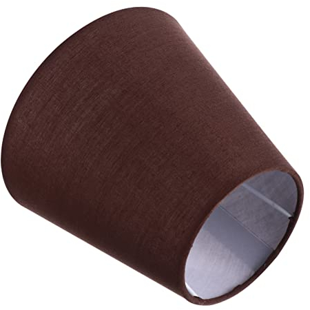 jojofuny Lampenschirm Stoff Kronleuchter Wandlampe ZubehöR, Kaffee, 14 X 14 X 13 Cm, FüR Schlafzimmer Und Wohnzimmer, Dekoratives Diffuses Licht, Einfache Installation
