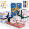 Bigqin Dinosaurier Geschenkpapier, 6 Blätter 50 x 70 cm Geburtstag Geschenkverpackung mit Band Aufkleber Doppelseitigem Klebeband, Dino Kinder Happy Birthday Geschenkpapier Set