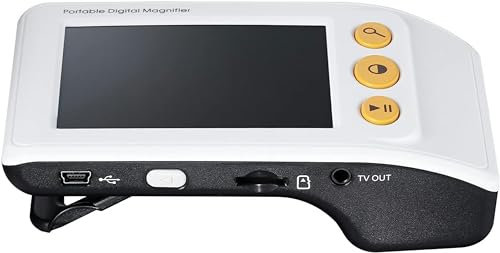 Tragbare Digitale Lupe, 3,5-Zoll-tragbare Digitale Lupe, tragbare Lesehilfen, elektronische Lupe mit Ständer, 2X-25X-Zoom, unterstützt die Ausgabe an den Fernseher