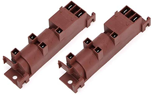 iFutniew 2Pcs 220V Gas Stove AC Pulse Igniter with 4 Terminals Gas Water Heater Parts Spark Igniter for Cooktop Range