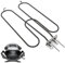 Elemento riscaldante 66816 per barbecue elettrico Weber, elementi di ricambio compatibili con barbecue Q240, Q2400, affumicatore elettrico per interni ed esterni