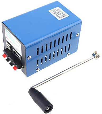 Generador manual portátil de 20 W para exteriores, generador de electricidad accionado por manivela, generador USB para camping