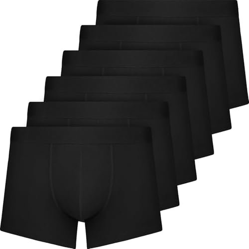 QINCAO Boxershorts Herren 6er Pack Männer Unterwäsche Unterhosen Men Retroshorts Boxer Baumwolle