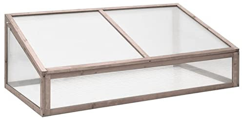 Iiaky Serre Gris 110x58,5x39 cm Bois de Sapin,Carport Abri Voiture,Serre Tunnel