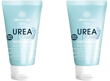 alessandro SPA Repairing Foot Balm – 15% UREA & Vitamin E - Fußpflegebalsam zur Regeneration und zum Schutz stark beanspruchter Haut an den Fersen (Packung mit 2)