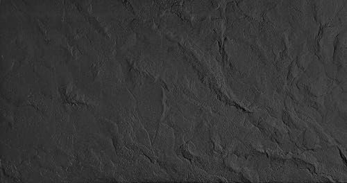 DECCART - Wandpaneele 100x50 cm - Panel wand - Paneele - Wandverkleidung Innen Deckenverkleidung Wandplatten aus Polystyrol 3d Wall Panels Steinoptik - Schwarzer Felsblock Schwarz - 40 Stück (20 m²)