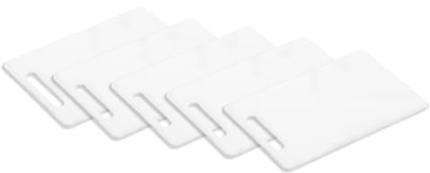 Kesper 30470 | 5er Set Schneidebrett aus Kunststoff, weiß 29 x 19,5 x 0,5 cm