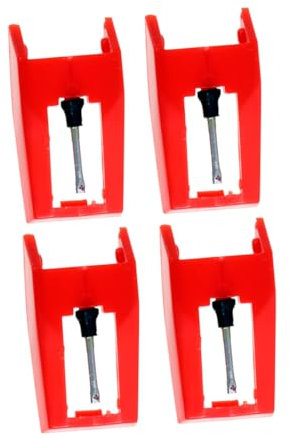 JEWEDECO 4piezas De Gramófono Rojo De Estilófono Para Tocadiscos De y Instalación De Para Fonógrafo
