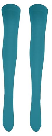 ASD Accessories Ladies Girls Women Over The Knee Plain High Long Socks Comfortable Cotton Rich UK Size 4-6.5 (Teal)