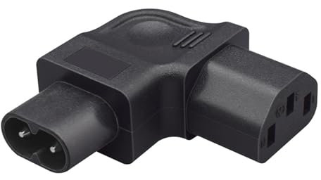 OAJABBGE PDU Power Cable Adapter IEC320 C8 To C13 Figure 8 Male To Female IEC Right Angled Female Socket For Electronics