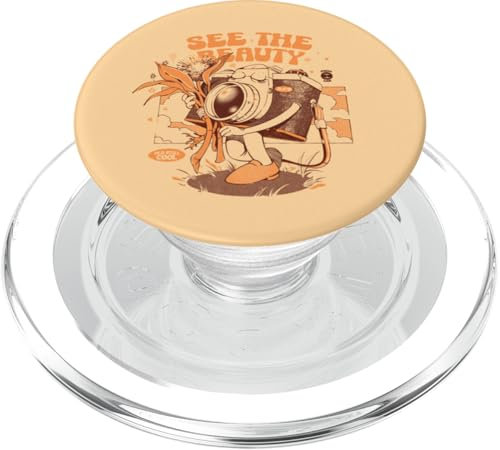 See The Beauty Vintage 70er Jahre Kamera Retro Poster Fotografie PopSockets PopGrip für MagSafe