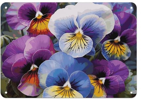 DWTJKMS Veilchen Perfektion Metall Eisen Teller Rechteckig Metall Malerei Hängen Vintage Druck Bilder Moderne Eisen Zeichen Poster Mode Platte Wand Dekor Wandkunst