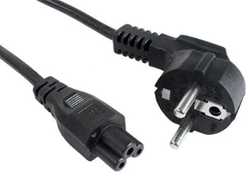 Cavo di alimentazione per notebook, adattatore Schuko, 1-1,5 m, 3 poli, certificato AC VDE, adatto per HP IBM Acer Dell Lenovo Micky Mouse Cavo Topolino (angolo 1 m)