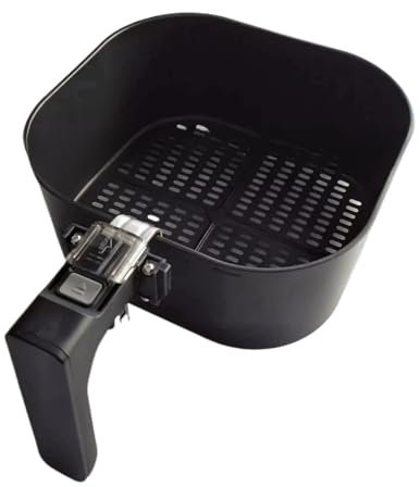 Air Fryer Baking Basket,Compatible for Philips HD9270 HD9280,Frying Basket Frame Black Handle Accessory Inner Basket Baking Tray(A)