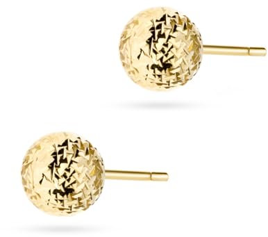 MARKO Ohrstecker aus 14K Echtgold 585 – Kugel Ohrringe Damen – Glänzender Gold Ohrschmuck in Größen von 3mm bis 8mm – Zeitloser Schmuck für Frauen & Mädchen (6)