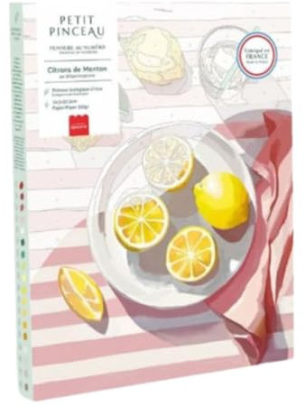 MES COURSES EN VRAC Kit peinture au numéro Citrons de Menton 24,5 cm x 32,5 cm