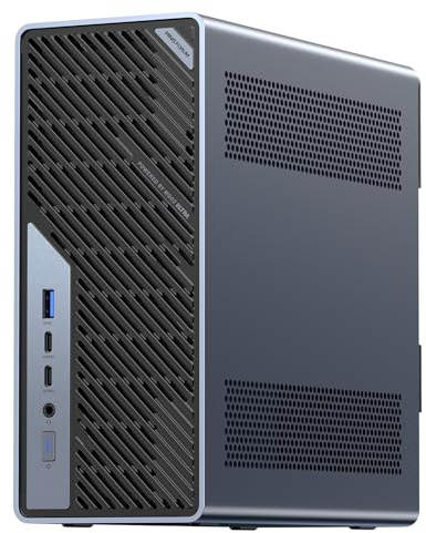 MINISFORUM MS-02 Ultra Mini PC, CPU Core Ultra 9 285HX (24C/24T fino a 5,5 GHz) e Intel Graphics, Versione Barebone 4 X DDR5/4 X NVMe SSD, HDMI/USB4/2 x USB4 V2, 2x25G SFP+, 10G RJ45, 2.5G RJ45