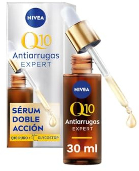 Nivea Q10 Anti-Falten-Serum Expert Double Action (30 ml), Gesichtsserum mit Anti-Aging-Technologie, Anti-Aging-Gesichtswasser, blockiert Zuckerschäden