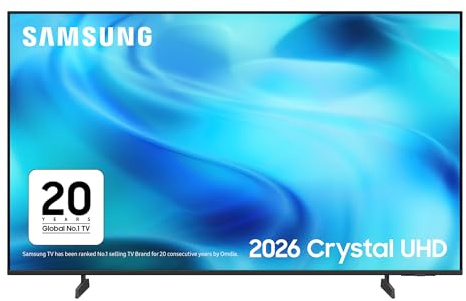 Samsung Smart TV 43 Inch U8020H Crystal UHD 4K TV, HDR10+, Motion Xcelerator, Dynamic Sound Pack, Gaming Hub, Knox Security, Vision AI Companion [2026]