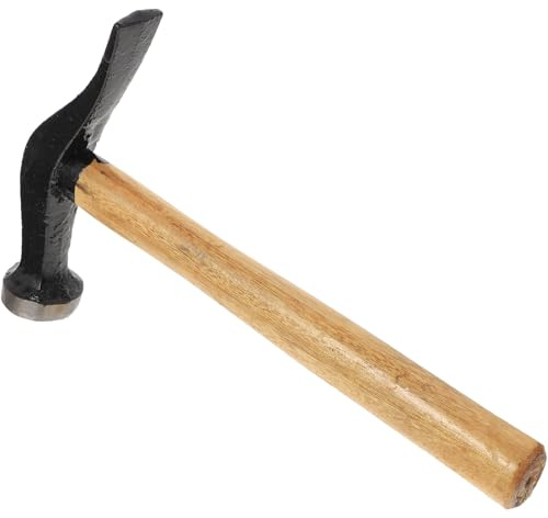Martillo de Reparación de Zapatos Mango Antideslizante de Madera y Hierro | Herramienta Manual Ligera, Fácil de Guardar, para Reparación de Calzado y Trabajos de Cuero
