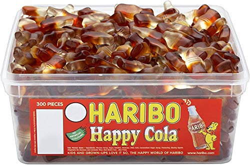 Haribo Happy Cola Bottles Tub Sweets, 960g