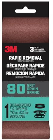 Power Sanding Belt, 60-Grit, 3 x 21-In. -BELT3X211PK60