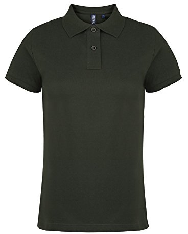 Asquith & Fox Women's Polo Shirt, Green (Bottle 000), 10 (Size:Small)