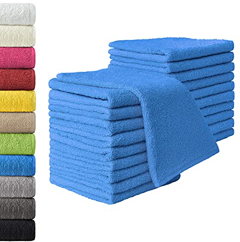 NatureMark Gästetücher – 20er Pack (30x50 cm), 100% Baumwolle, Oeko-TEX Zertifiziert, weich, saugfähig und pflegeleicht – Für Bad, Gäste & Spa – Royal Blau