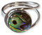 Fly Style Ring Silber 925 Damen, offener Ring größenverstellbar, 925 Silber Ring mit Muschel oder Stein Inlays, Farbwahl:Pauamuschel