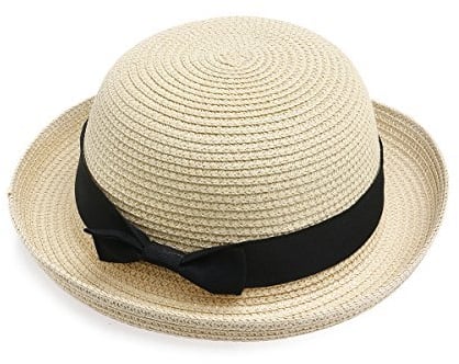 Strohhut Damen Sommerhut Mit Schleife, Breiter Krempe, Faltbar, Rollbar, Ideal FüR Strand Und Outdoor AktivitäTen
