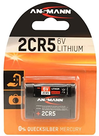 ANSMANN Lithium Batterie 2CR5 / 6V Li Fotobatterie mit Langer Haltbarkeit/Unempfindlich gegen Extremtemperaturen/Ideal für Kameras, LED-Taschenlampen, Sensor-Wasserhahn, und vieles mehr