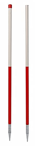 Stahlrohr-Fluchtstab - 2,16 m - zerlegbar, mit 2 Spitzen, PVC Mantel - rot/weiß oder weiß/rot
