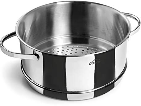 Lacor - Cacerola vapor Belly [ Nuevo diseño ], Acero Inoxidable 18/10, Ø 20 cm, 3'00 litros