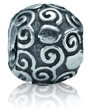 Pandora Damen-Bead Sterling-Silber 925 Kugel mit Spiral- und Herzornamenten Kasi 79161