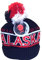 Robin Ruth Alaska Beanie Mütze schwere Qualität schwarz rot weiß Pom Pom
