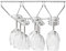 Kurtzy Porta Calici Sottopensile Appendi Bicchieri Acciaio Cromato con Viti e Tasselli - Portabicchieri Sospeso da 34 x 32 cm - Porta Bicchieri da Mensola per Bar, Cucina - Porta Calici da Parete