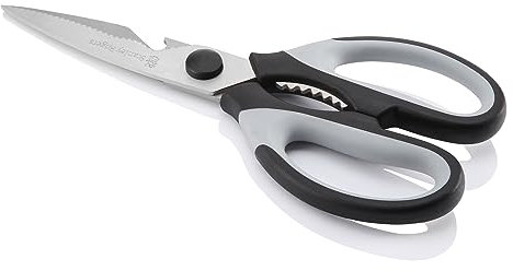 Stanley Rogers Universalschere Pride – Präzises Schneiden, Ergonomischer Soft-Touch-Griff – Vielseitige Funktionen inklusive Kapselheber und Schraubverschlussöffner