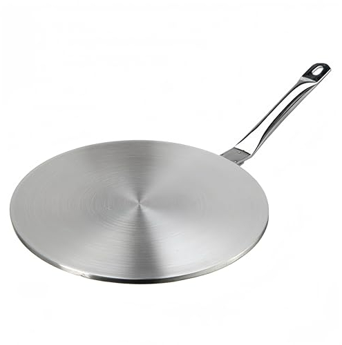 RUNZI Disque Adaptateur Plaque de Diffusion de Chaleur en Acier Inoxydable,Diffuseur à Induction(24CM)