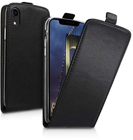 kwmobile Schutzhülle kompatibel mit Apple iPhone XR - Hülle Handy - Flip Case Handyhülle Schwarz