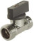 SOMATHERM FOR YOU, Robinet d'arrêt chromé droit 1/4 tour double mâle 15/21 en laiton, finition esthétique, système d'ouverture rapide, compatible avec vis standards en plomberie