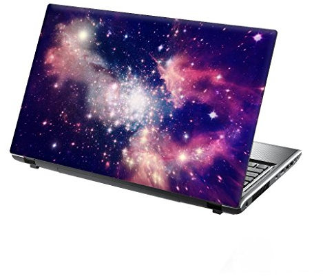 TaylorHe 13-14 inch Laptop Skin Vinyl Decal with Colorful Patterns and Leather Effect Laminate MADE IN England Colourful Cosmos